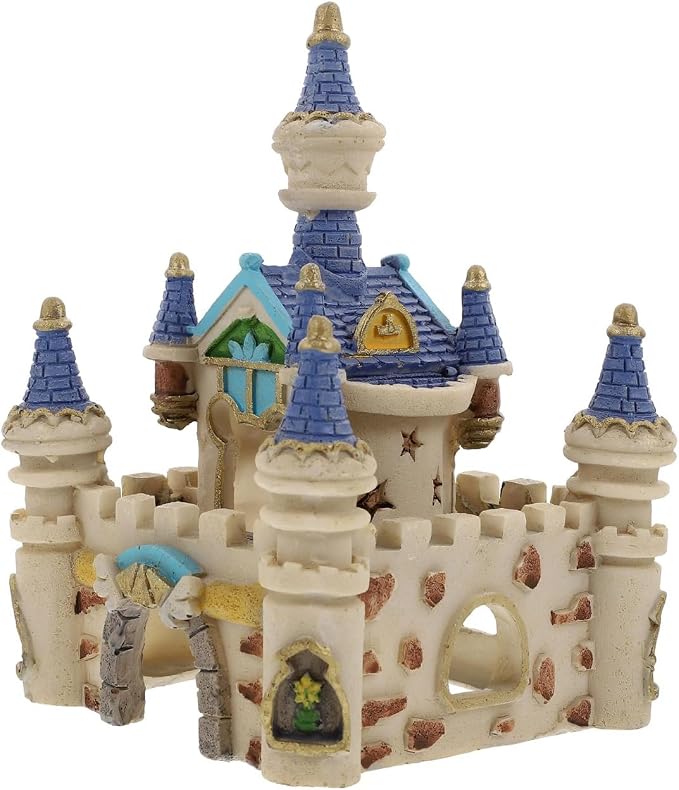 Balacoo Fish Tank Castle Decor Aquarium Castle Adornment | Aquarium Underwater Castle Ornament Resin Aquarium Adornment 5.70 X 4.33 X 4.33 in Hideout for Betta Fish and Tropical