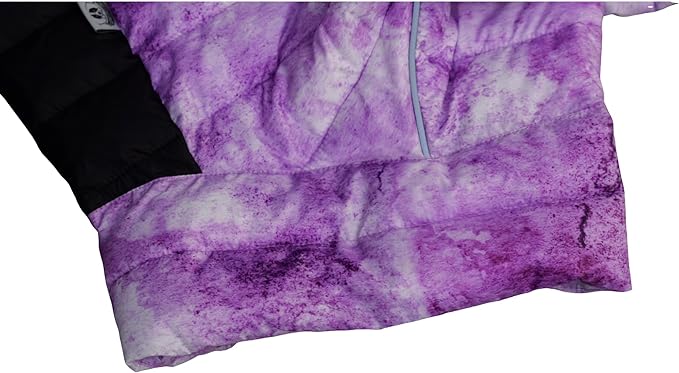Micai Dog Warm Jacket, 4-Legs Covered Waterproof Windproof Reflective Vest, Zippered Adjustable Outdoor Snow Jacket for Small to Large Dogs - Purple M