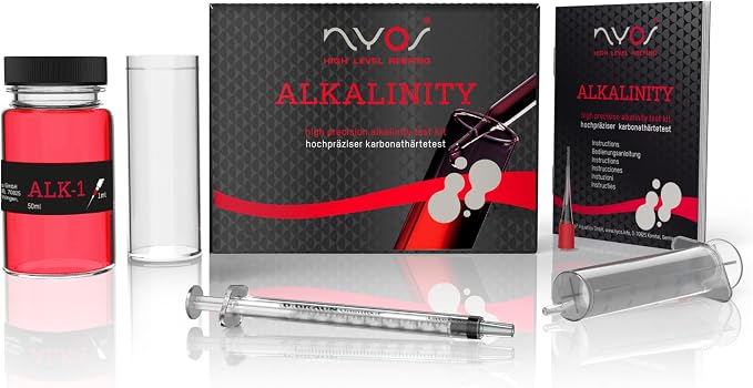NYOS® Alkalinity Reefer Test Kit for Saltwater Aquariums - Lab-Grade KH Testing - 50 Tests - Easy to Use - German Quality Reagents