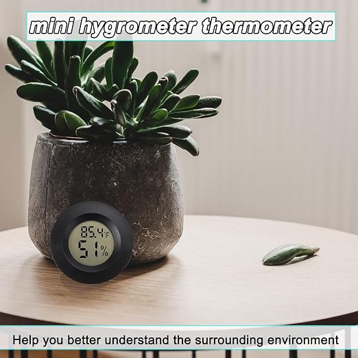 Hygrometer Thermometer Digital Humidity Meter 4 Pack | Mini Size,℉/℃ Conversion Indoor/Outdoor Humidity Monitor Reptile Thermometer For Greenhouse Garden Cellar