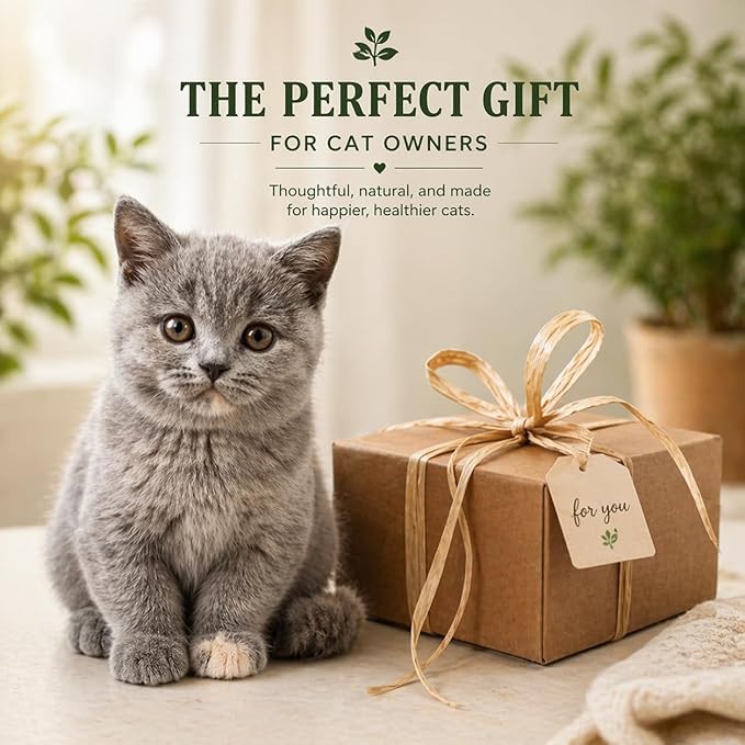 Cat Grass Kit for Indoor Cats - Organic Cat Grass Growing Kit (3 Pack) with Soil Discs, Coco Fiber Pots & Organic Seeds - Natural Hairball Control & Digestion Remedy
