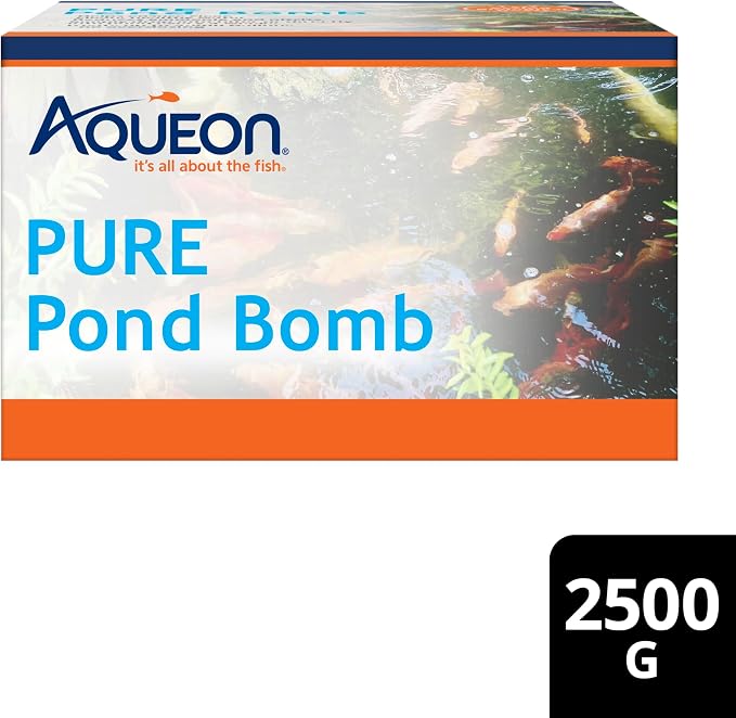 Aqueon Pure Pond Bomb, Reduces Organic Waste, Ammonia and Nitrates, Pond Maintenance and Biological Boost, Treats 2500 Gallons, 1-Pack