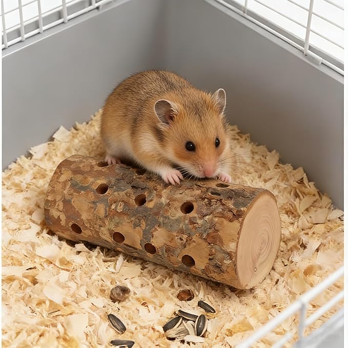 Apple Wood Chew Toys for Small Animals - Molar Wood Treats & Cage Accessories for Rabbits, Hamsters, Guinea Pigs, Mouse, Bunny Teeth Care