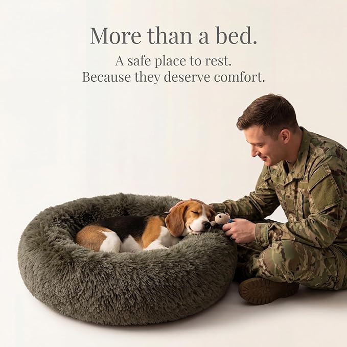 nononfish Dog Bed Mat for Medium Dogs, Army Green Orthopedic Pet Bed, 30x30x7 inches, High Density Fiber Cotton, Stuffed, Washable, Indoor, 30 pounds Weight Capacity