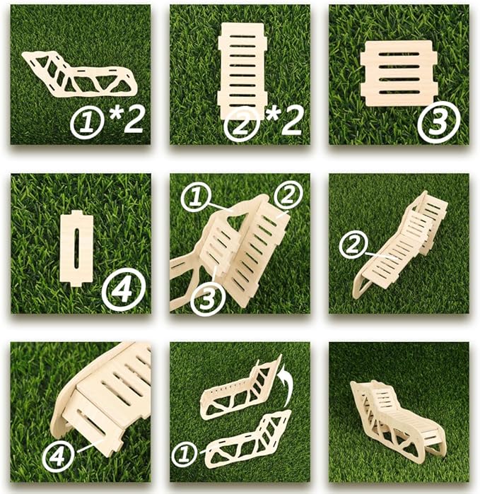 Versatile Hamster Hideout&Exploration Tunnel -Wooden Climbing Ladder&Peep Shelter | Hamster Hideout for Decorative Landscaping Digging Peeping Hide(Only for Small Hamsters)
