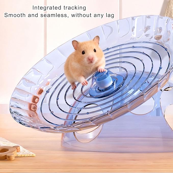 Hamster Flying Saucers Exercise Wheel with Hideouts House Quiet Rotates Hamster Running Wheel for Small Pet