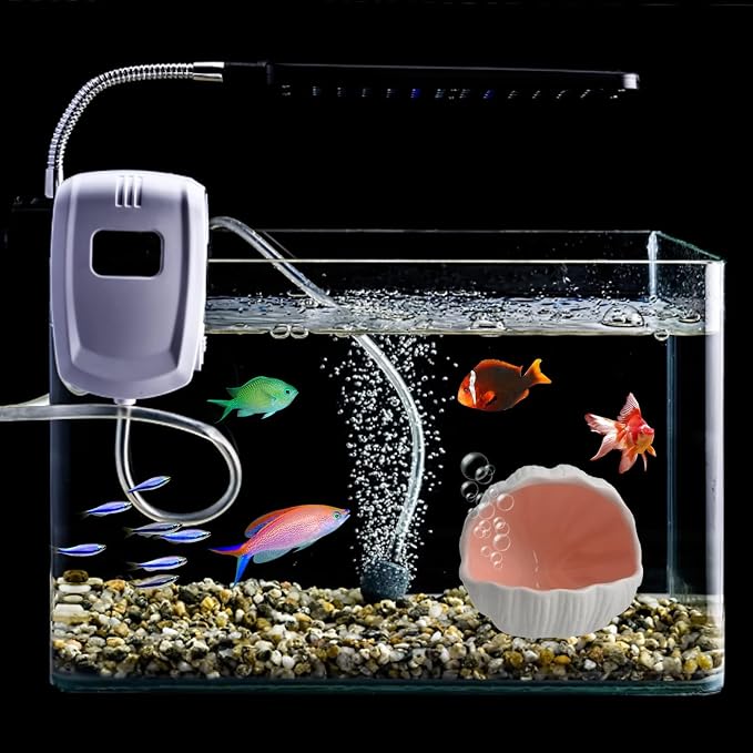 AnRui Cute Aquarium Decorations Ceramic Conch Shell-Shaped House Thematic Betta Fish Tank Accessory Decor Ornament Hideout Cave for Fish Playing or Hiding, Pink