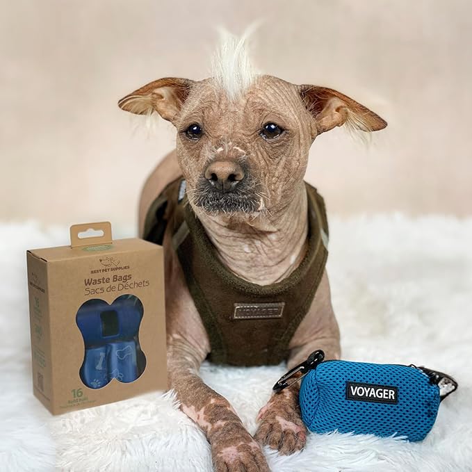 Best Pet Supplies Dog Poop Bags for Waste Refuse Cleanup, Doggy Roll Replacements for Outdoor Puppy Walking and Travel, Leak Proof and Tear Resistant, Thick Plastic - Loyal Blue, 240 Bags