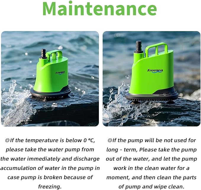 FREESEA Submersible Water Pump For Fountain: 700 GPH 40W Adjustable Small Sump Pump For Aquarium Pond Hydroponic