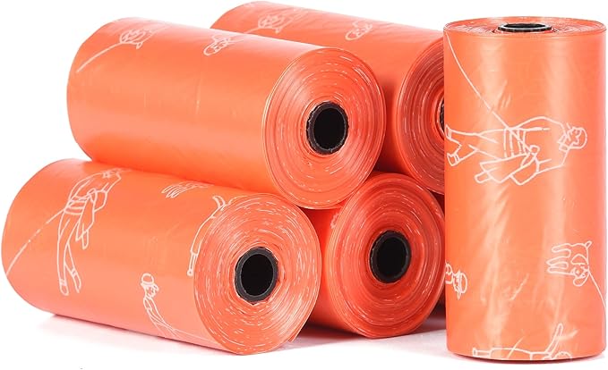 Glad for Pets Heavy Duty Dog Poop Bags, Scented Leak-Resistant Waste Bags with Fun Print Design, Tear-Resistant for Confident Pickup, Fits Standard Dispensers, 6 Rolls, 90 Count - 6 Pack