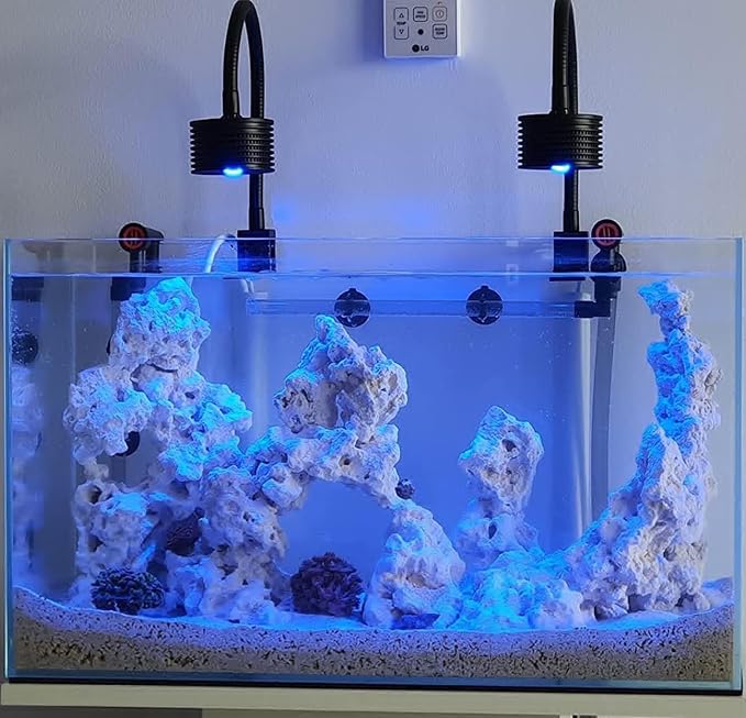 Lominie LED Aquarium Light Full Spectrum 25W Saltwater Aquarium Light for Reef Coral Fish Tank with Remote Control