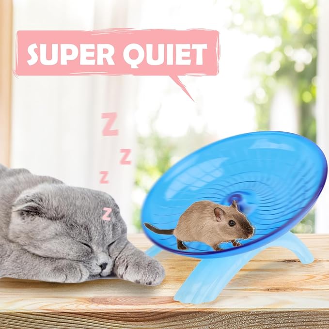 Blue Large Table Lamp Shades Large Flying Saucer for Rats Chinchilla Toys Run Disc Hamster Cage Pet Exercise Toy Hamster Flying Saucer Ball 10 Inch Rat Wheel 30cm Mute Cd
