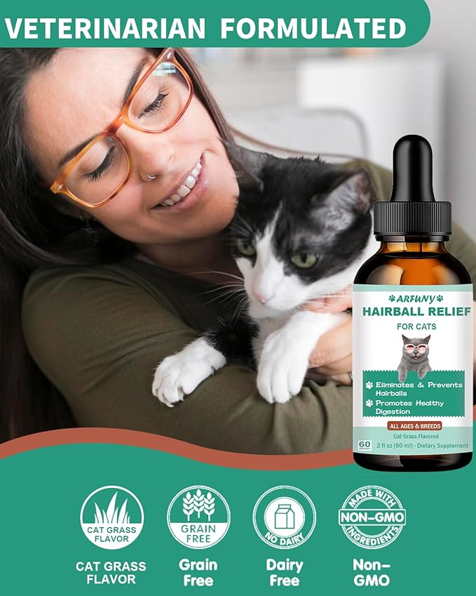 Lysine for Cats and Hairball Treatment for Cats - Support Immunity, Respiratory Health - Hairball Remedy- Promote Healthy Digestion - Roast Chicken & Cat Grass Flavor, for All Ages & Breeds