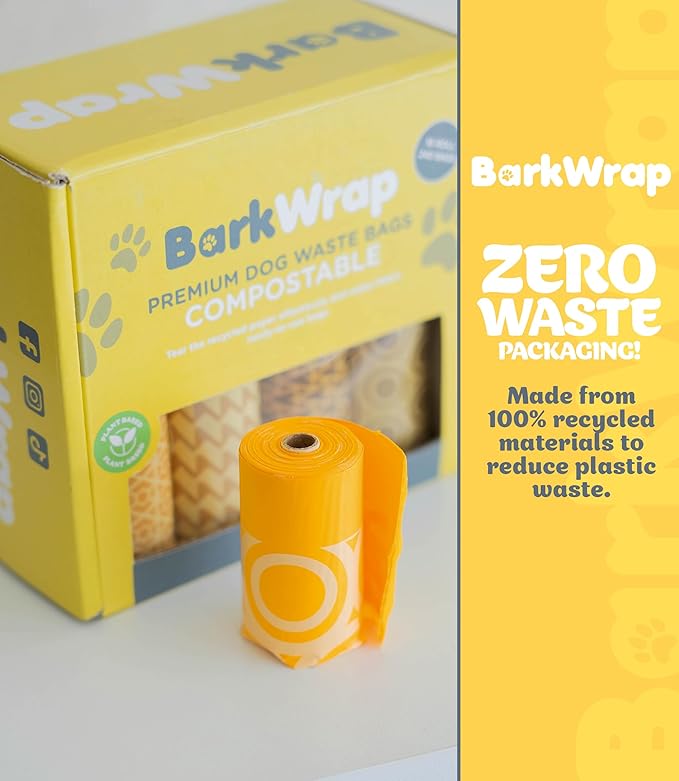 Biodegradable Compostable Dog Poop Bags Rolls – 240 Raspberry Scented Bag Extra Thick Plant Based Leak-Proof Dog Waste Bags, Easy Open, Certified Home Compostable Earth Friendly 10% To Charity
