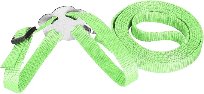 Bird Harness and Leash, 120cm Pet Parrots Adjustable Nylon Anti‑Bite Training Rope for Outdoor Flying Parrot Harness Leash Training Supplies for Parrots Alexandrine, Scarlet, Keck, Mini Macaw(Green)