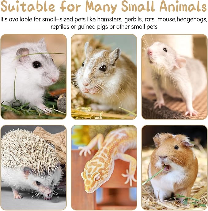 Hamiledyi Natural Wood Hamster Bridge, Bendable Climbing Ladder Small Animal Cage Accessories for Dwarf Hamster, Gerbils, Mice, Sugar Glider (15.7×5.9 in)