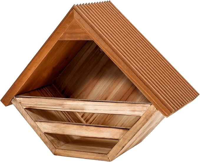 Wooden Dove Nesting Box for Outside, Open Mourning Dove House, Outdoor Weatherproof & Ventilated Pigeon House, Safe & Roosting Shelter for Pigeons, Doves & Medium Birds, Design for Garden, Balcony
