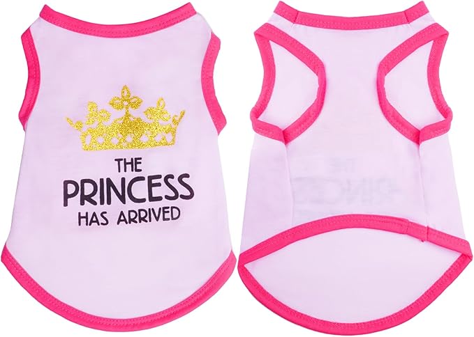 Pistha 4 Pack Dog Shirts Summer Printed Puppy Clothes Cute Sleeveless Pet T Shirts Dog Clothes for Small Medium Dogs Cats Girl(XS)