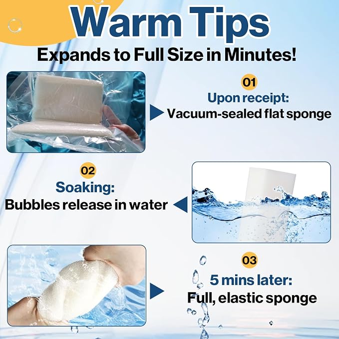 8-Pack Sponge Filter Media Pad Replacement, Compatible with Aqua Clear 70 Gallon, Fits for 40-70 Gallon Aquariums, Enhanced Foam Insert for Filtration, Fish Tank Filter Media