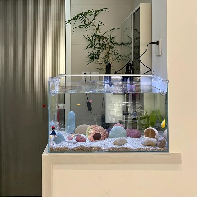 Pink Aquarium Decor Ceramic Cute Strawberry Betta Fish Tank Cave | Smooth-Surface Safe for Fish Hiding & Breeding, Easy-Clean, No Assembly, for Play & Rest,Fits 2.5-5 Gallon Fish Tanks