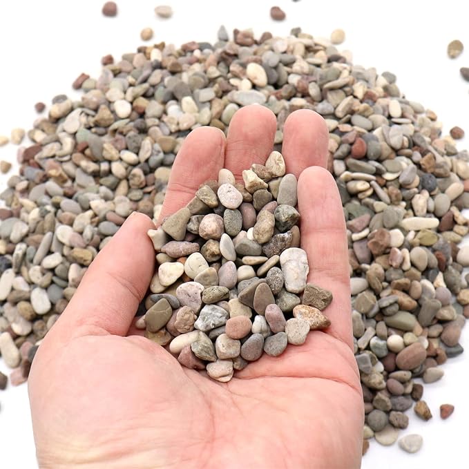 Black Earth Rocks for Plants & Planters, Decorative Pebbles, 1/5", 10 lb