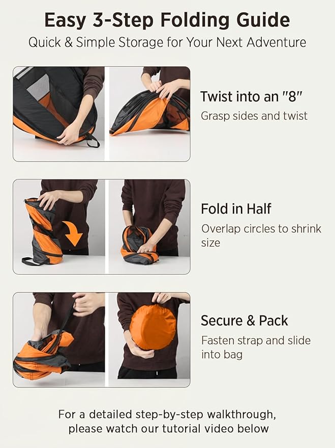 UWE Extra Large Small Animal Playpen, XL Portable Pet Playpen for Rabbit, Kitten, Guinea Pig, Hamster, Puppy – Waterproof Foldable Mesh Tent with Zipper Cover, Indoor Outdoor Use, Orange