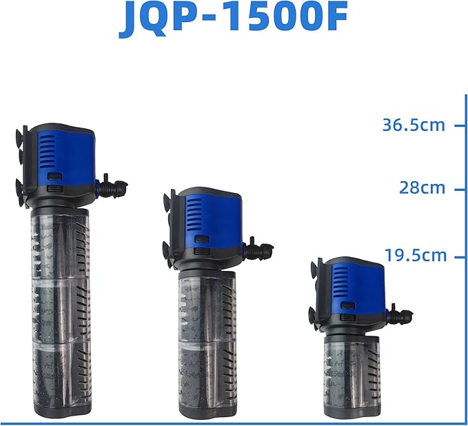 COOSPIDER Aquarium Filter for 75-200 Gallon, 400 GPH Powerful Filtration Pond Pump, Submersible Pond Filters for Fish Turtle Tank, Cold Plunge, Clear Wavemaker Oxygen Supply, Dry Burning Protection