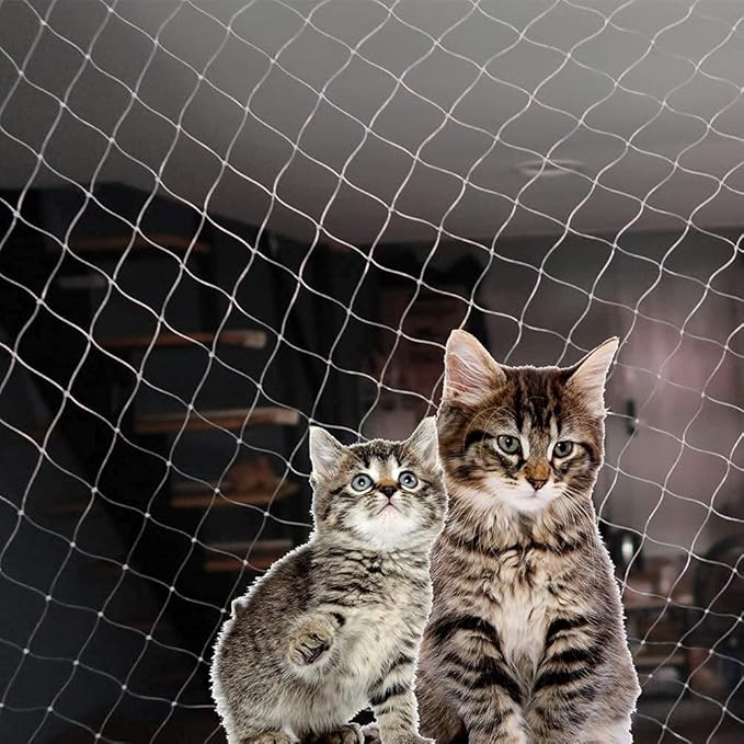 Cat Balcony Net Cat Anti-Fall Fence Net Dog Fence Nets Transparent Nylon Pet Mesh Fence Anti-Fall Netting for Balcony Window Stairs Netting for Balcony Window Stairs(1020ft, 10 * 20ft