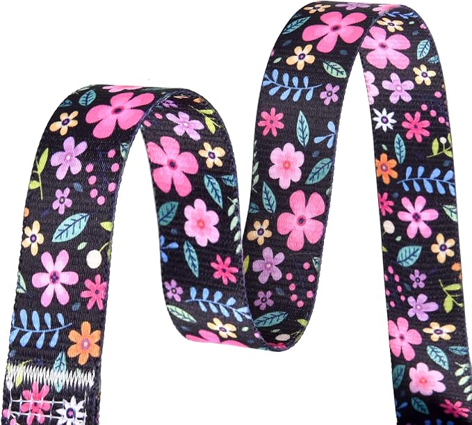 Mihqy Dog Collar with Bohemia Floral Tribal Geometric Patterns - Soft Ethnic Style Collar Adjustable for Small Medium Large Dogs(Floral,S)