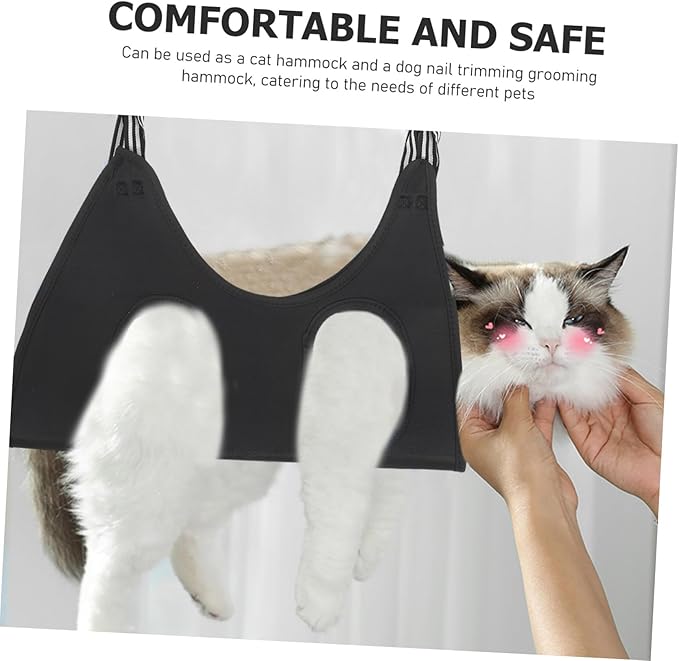 Hemoton Grooming Hammock Pet Grooming Lift Bed for Nail Clipping Space-Saving Wall Door Mount Suitable for Pets