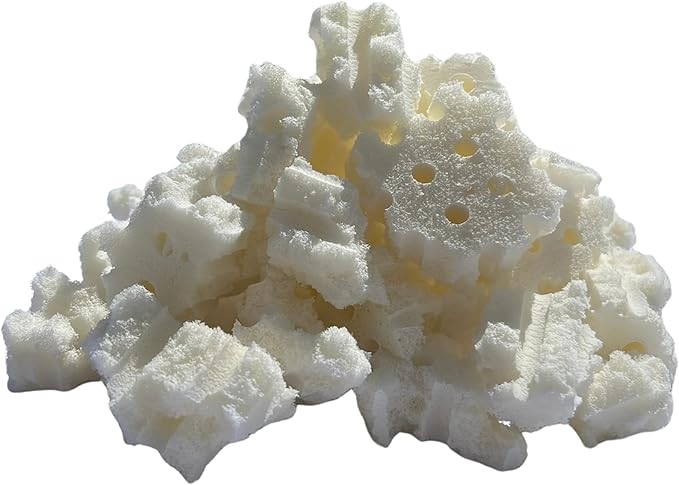 Dogbed4less Organic Shredded Latex Foam 20lbs, White, 22" x 22" x 24", Made in USA