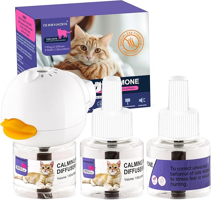 Cat Calming Pheromone Diffuser Reduces Conflict Between Cats Effective Anxiety Relief for Cats & Cat Calming Soothing (B)