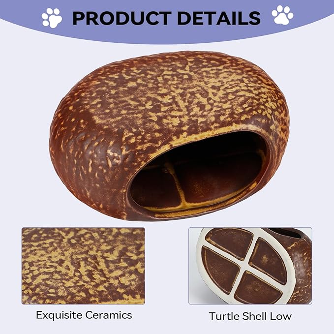 Hamster Hideout, Gerbil Bed Ceramic House for Hamster Guinea Pig Hideout and Hideouts for Syrian Dwarf Hamsters Guinea Gerbils Lemmings or Other Similar-Sized Small Pet Small Animal Bed