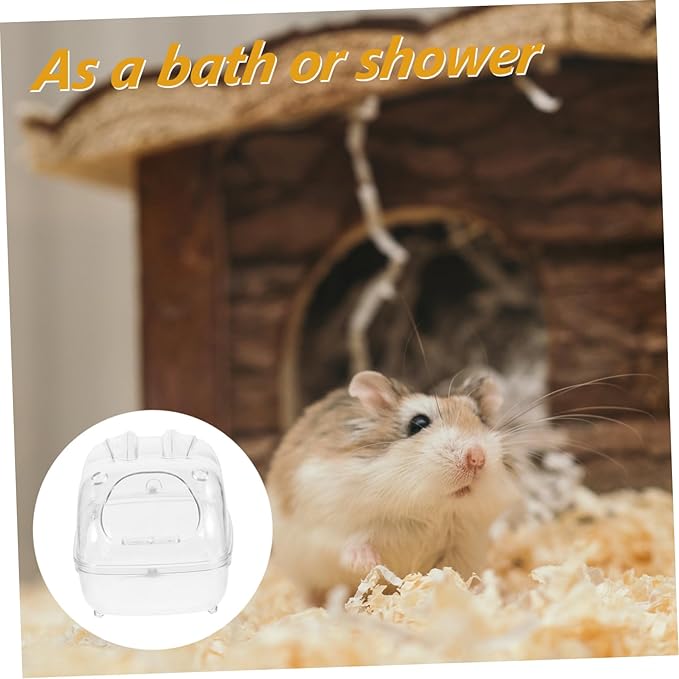 Happyyami Hamster Sand Bath Box Toilet for Small Pets Multi-use Chinchilla Dust Bath Easy to Clean for Hamsters Mice and Gerbils