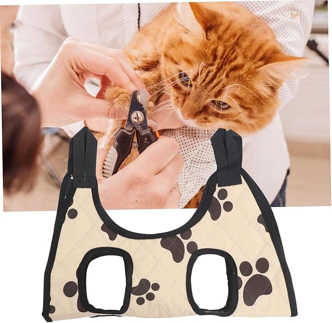 Homoyoyo Cat Grooming Hammock Wear-Resistant Pet Sling for Nail Trimming Machine Washable Cat Bed for Easy Grooming and Stress Relief