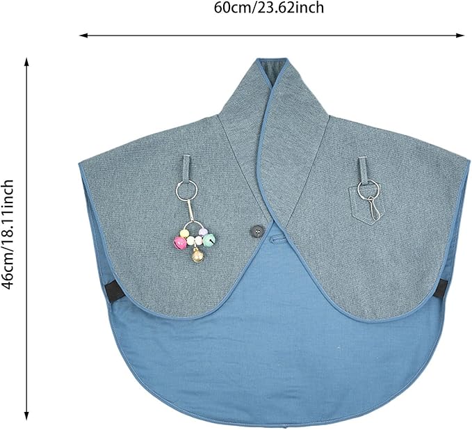 Parrot Anti-Scratch Bird Poop Shoulder Protector Birds Anklet Toys, Multi-Functional Bird Diaper Poop Cover Pad Flight Suits Pee Pads Diaper Poop Shawl for Medium Cockatiel Parakeet Macaw