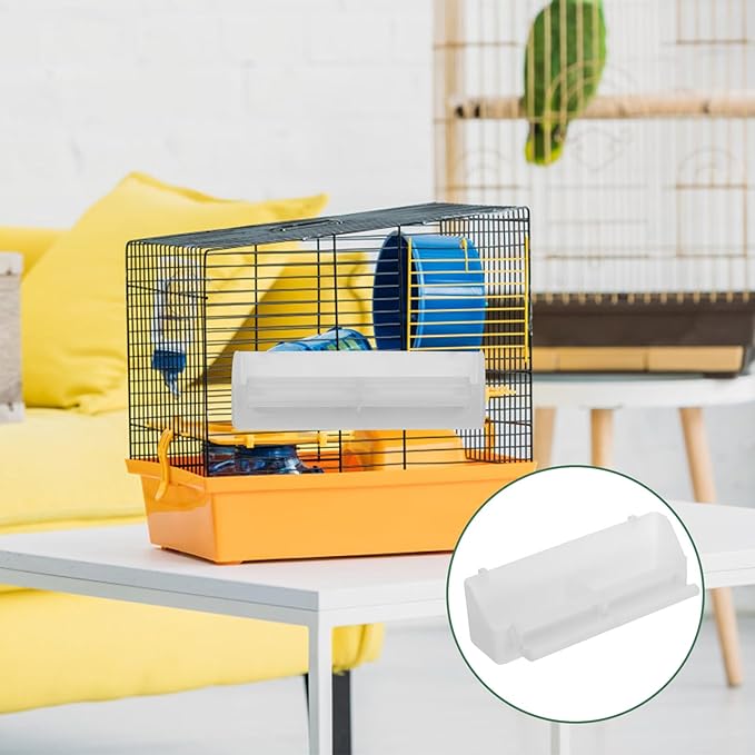 HANABASS 2 Pieces Automatic Parrot Feeder Bird Food Container Hanging Bird Seed Tray Anti-Splash Wet and Dry Feeder Outdoor Indoor