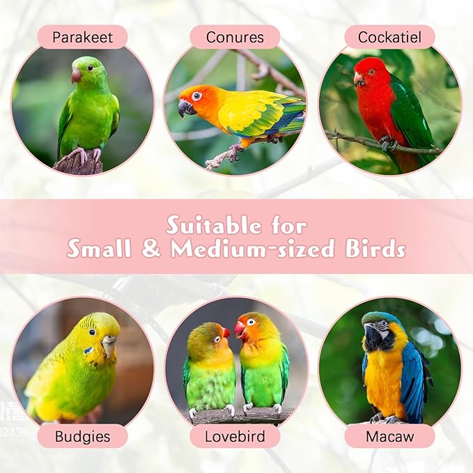 PINVNBY Bird Chewing Toys 2Pcs Bird Beak Grinding Stone Lava Calcium Block with Bell Hanging Parrot Chewing Toy Cage Accessories for Parakeets Conures Cockatiels Budgies Lovebirds