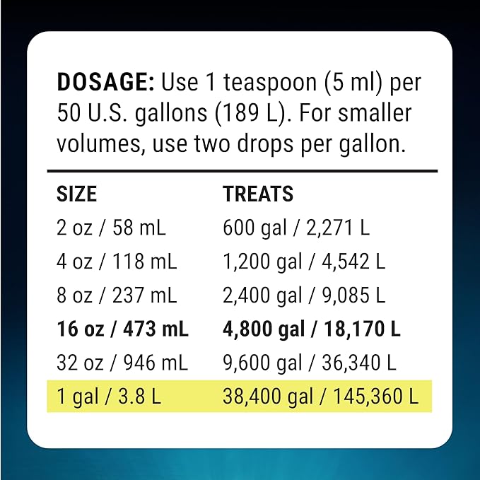 Fritz Complete – Concentrated Water Conditioner/Tap Water Dechlorinator, Instantly Detoxifies Chlorine, Chloramines, Heavy Metals, Ammonia, Nitrite/Nitrates, for Fresh and Saltwater (1 gal)