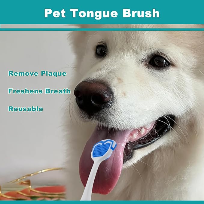 Dog Toothbrush Kit, 360-Degree Finger Three-Sided Design, Non Slip Dual Head Dog Toothbrush, Easy Teeth Cleaning and Dental Care (9 Pack)