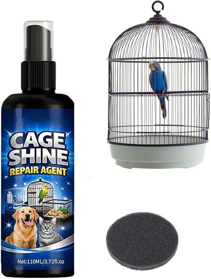 Bird Cage Cleaner Spray, 110ml Droppings Breakdown Solution, Odor Eliminator Pet Bird Cage Cleaner for Professionals, Enthusiasts, Keepers, Adults, Animal Lovers, Breeding Season Hygiene Care Use