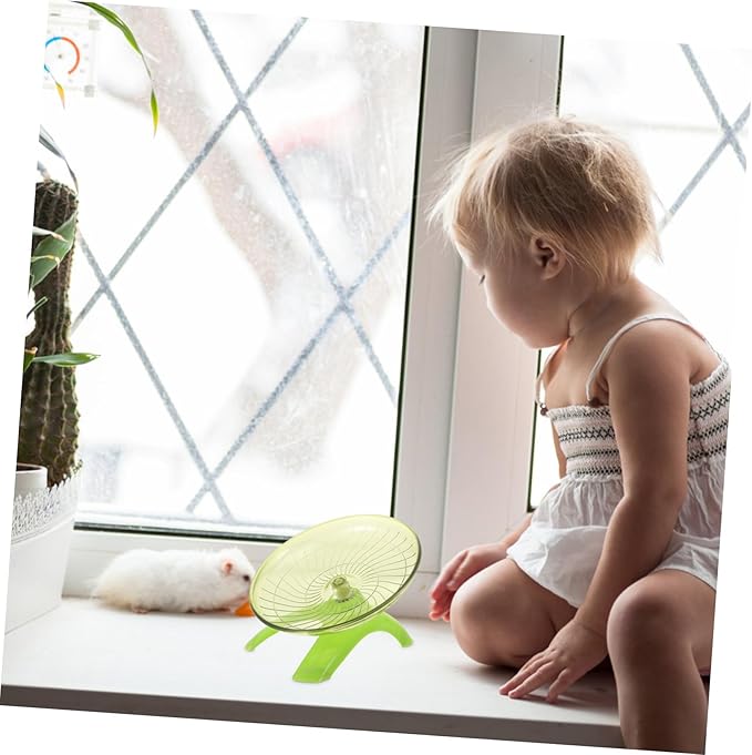 BESPORTBLE Silent Guinea Pig Running Wheel Quiet Exercise Saucer for Hamsters Hedgehogs Mice Pets Smooth Edges Low Noise Design for Active Play Relief
