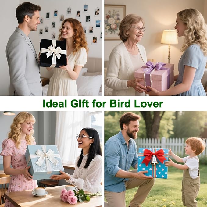 Bird House with Camera, 4MP Smart Birdhouse Camera with Solar Powered, Birdhouse Cameras for Families, Motion Detection & 32GB SD Card, Watch Bird Nesting & Hatching in Real Time