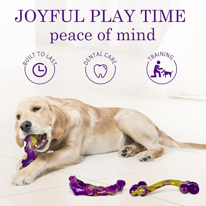 Frienhund Tough Dog Toys for Aggressive Chewers 3 Pack, Indestructible Dog Toys for Large Dogs, Dog Chew Toys, Aggressive Chew Toys to Keep Them Busy, Dog Bones for 30-75lbs Medium/Large Breeds