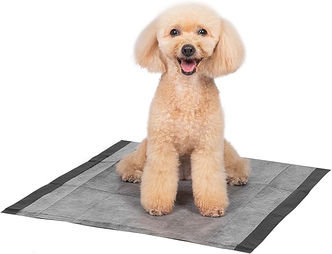 Glad for Pets Black Charcoal Puppy Pads, 6-Layer Leak-Proof Design with Activated Carbon Odor Control and Pheromone Attractant, Disposable Dog Pee Pads for Potty Training, 23 x 23 in, 100 Count - 2 Pk