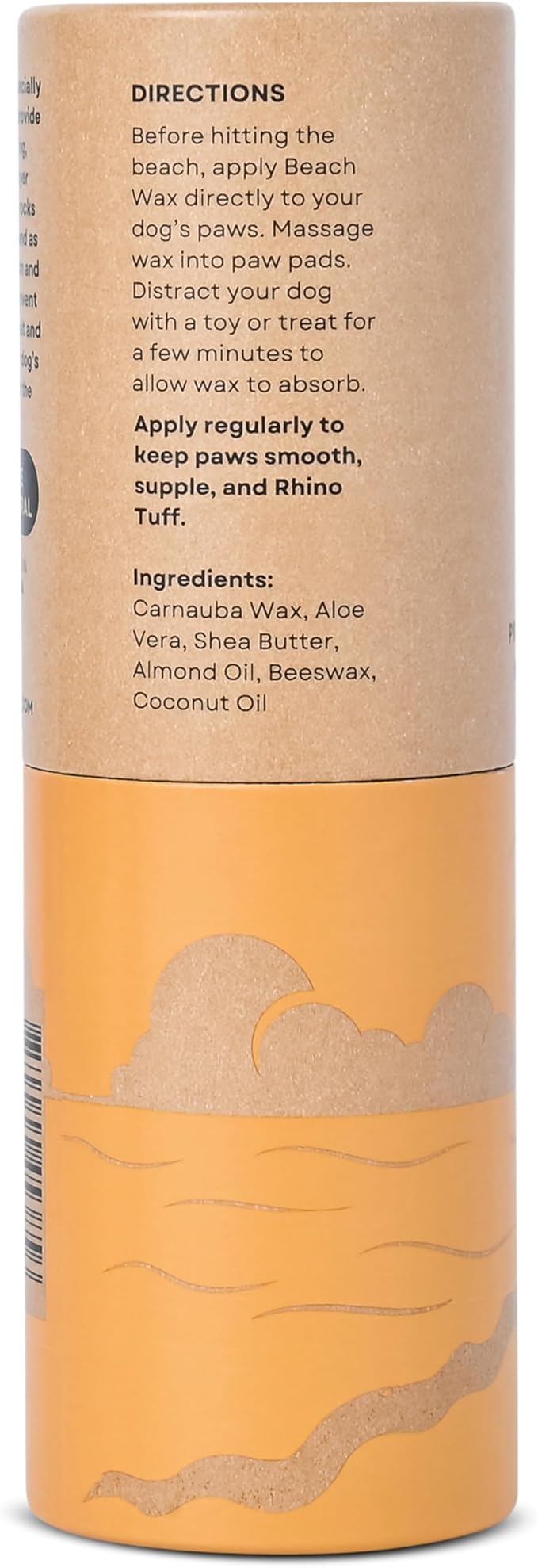 Rhino Wax - Dog Paw Beach Wax 2oz - Protects Against Sharp Rocks, Hot Sand, Glass, Coral, or Other Hazards at Beaches - Moisturizes and Improves Elasticity - Lick Safe - Natural Ingredients - USA Made