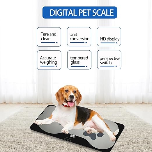 Digital Pet Scale for Small-Medium Dogs/Large Cat, Measuring Range: 0.45lbs-220lbs, Not Suitable for Large Dogs