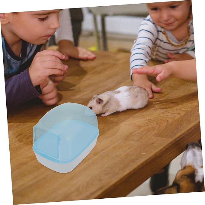 Toddmomy 2pcs Hamster Bath Container Removable Tray Dust Hamster Bathroom Chinchillas and Animals Bath