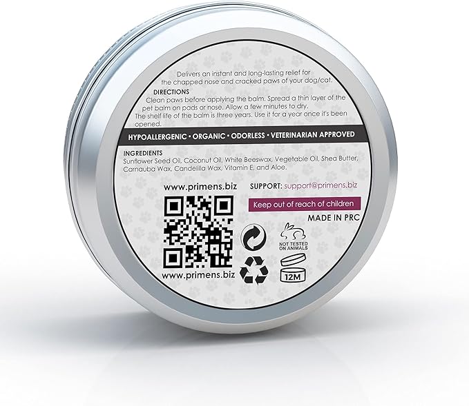 Natural Dog Paw Balm, Paw Protection for Hot Pavement, Dog Paw Wax for Dry Paws & Nose, Canine Paw Moisturizer for Cracked Paws, Cream Butter for Cat, Paw Pad Lotion