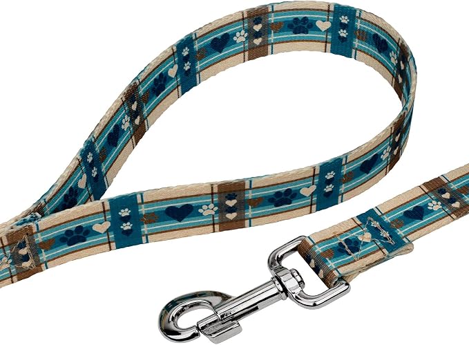 Country Brook Petz - Puppy Picnic Everyday Dog Collar and Leash - Plaid and Argyle Collection Featuring Charming Designs (1/2 Inch, Extra Small)